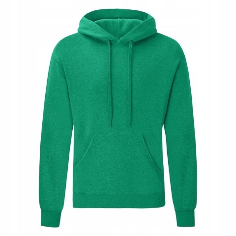 Pánská mikina s kapucí Hooded Sweat Fruit of the Loom Retro Heather Green M