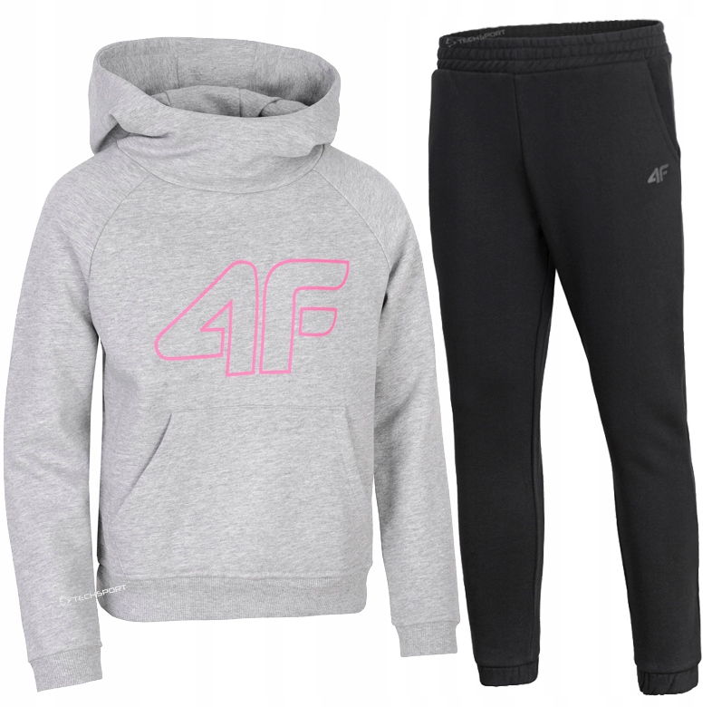 

4F Dziewczęcy Dres Komplet Bluza Spodnie 152