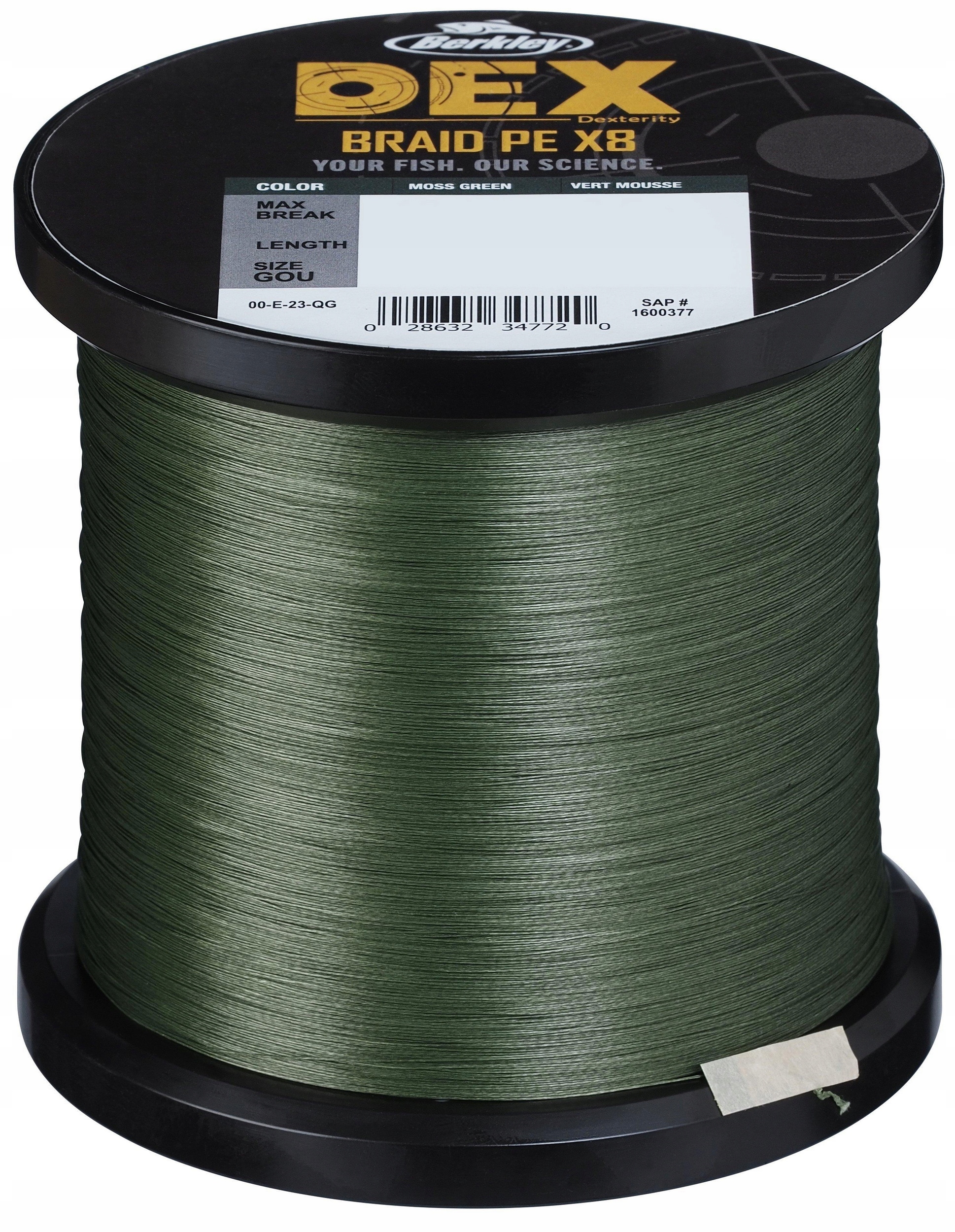 Plecionka Berkley Dex X8 Moss Green 0,10mm 3000m 1600375