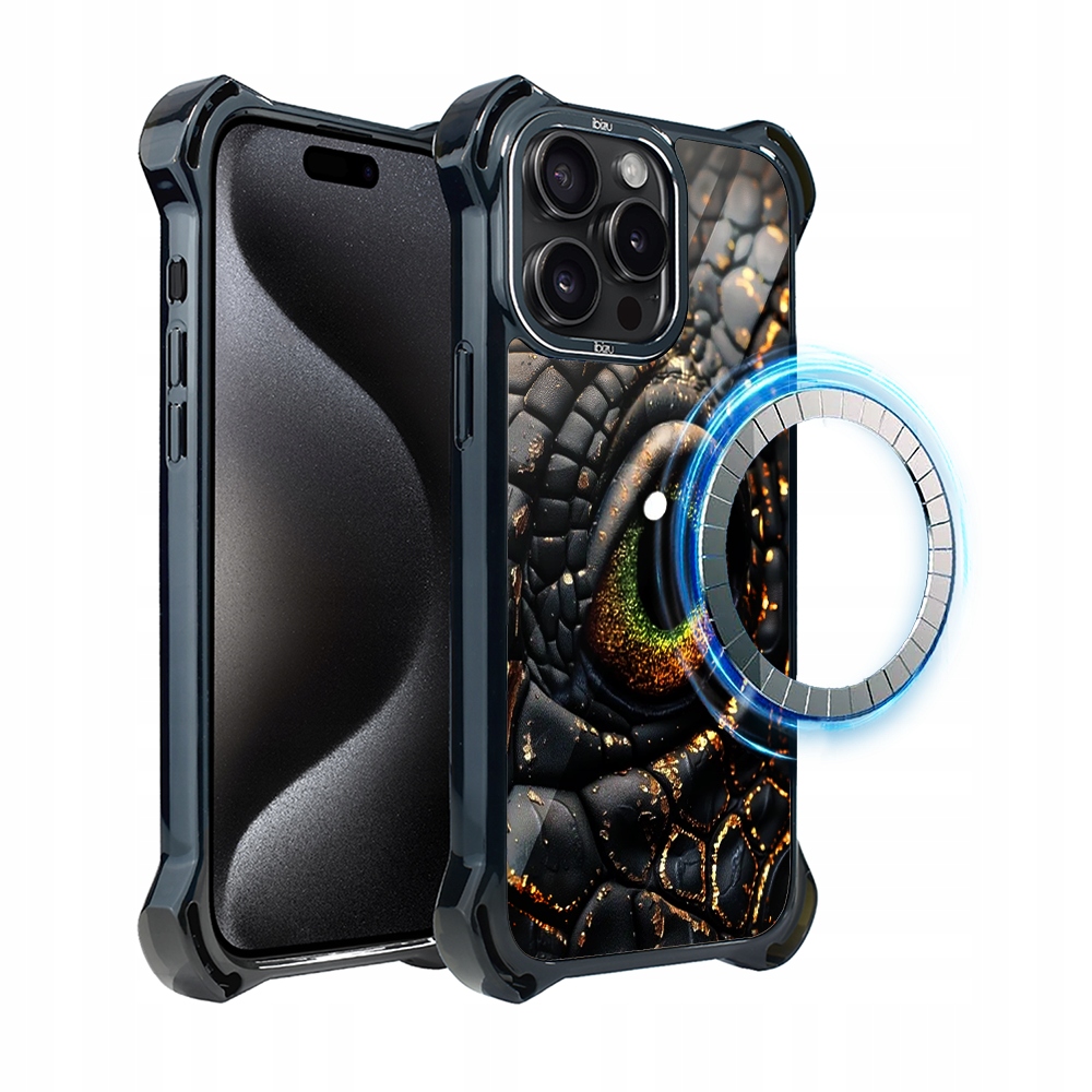 Pouzdro Ibizu DropGuard Ultra s MagSafe pro iPhone 15 Pro Max, Amber Dragon