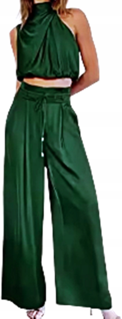 MD dvoudílný elegantní komplet halenka kalhoty S Zelená