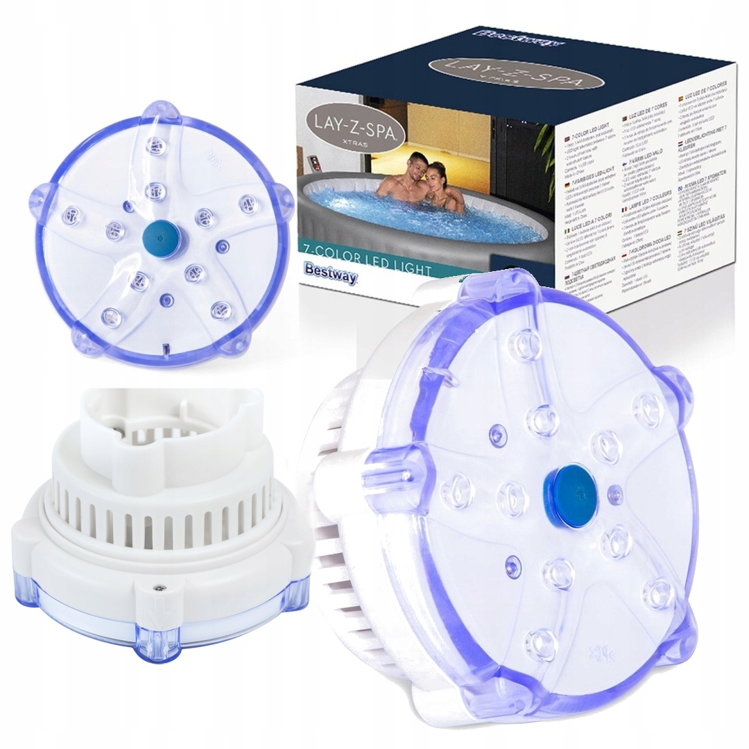BESTWAY 60303 СВЕТОДИОДНАЯ ЛАМПА ДЛЯ БАССЕЙНА LAY-Z-SPA SPA 7 ЦВЕТОВ IP68