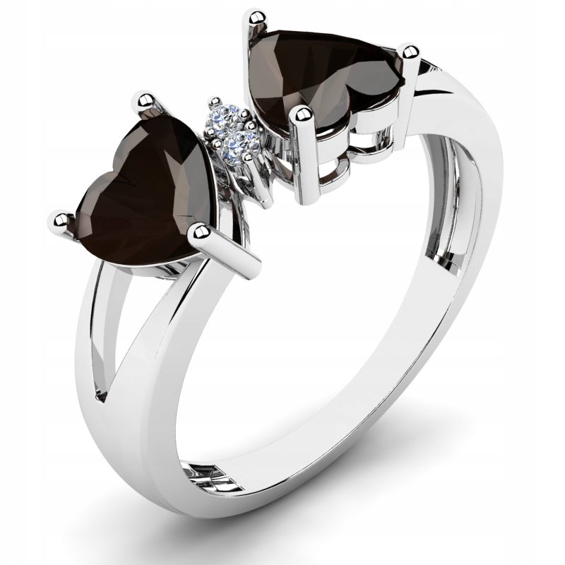 

Pierścionek Białe Złoto Kwarce I Brylanty 1,43CT