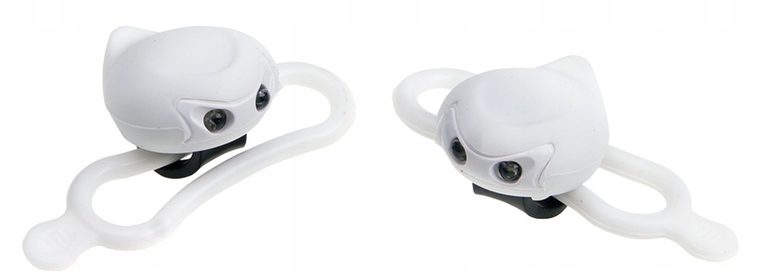 LAMPKI SILIKONOWE LED ROWEROWE DUSZKI 2 SZT. BIAŁE