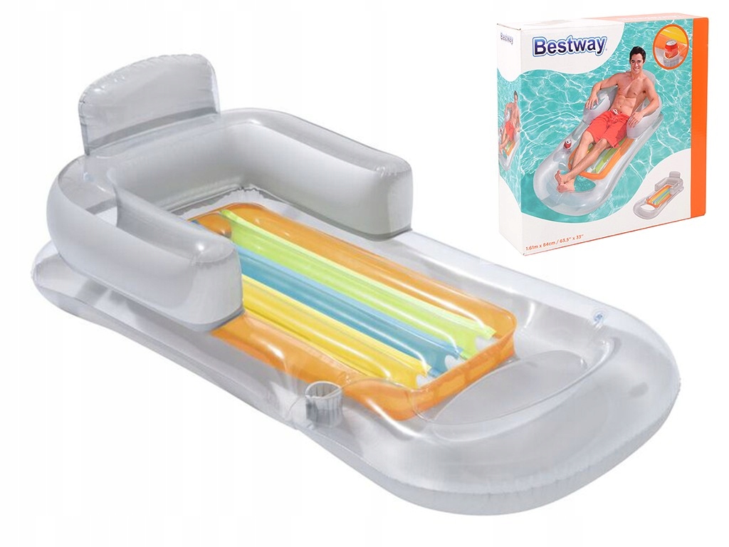 Materac dmuchany na plażę fotel z oparciem bestway
