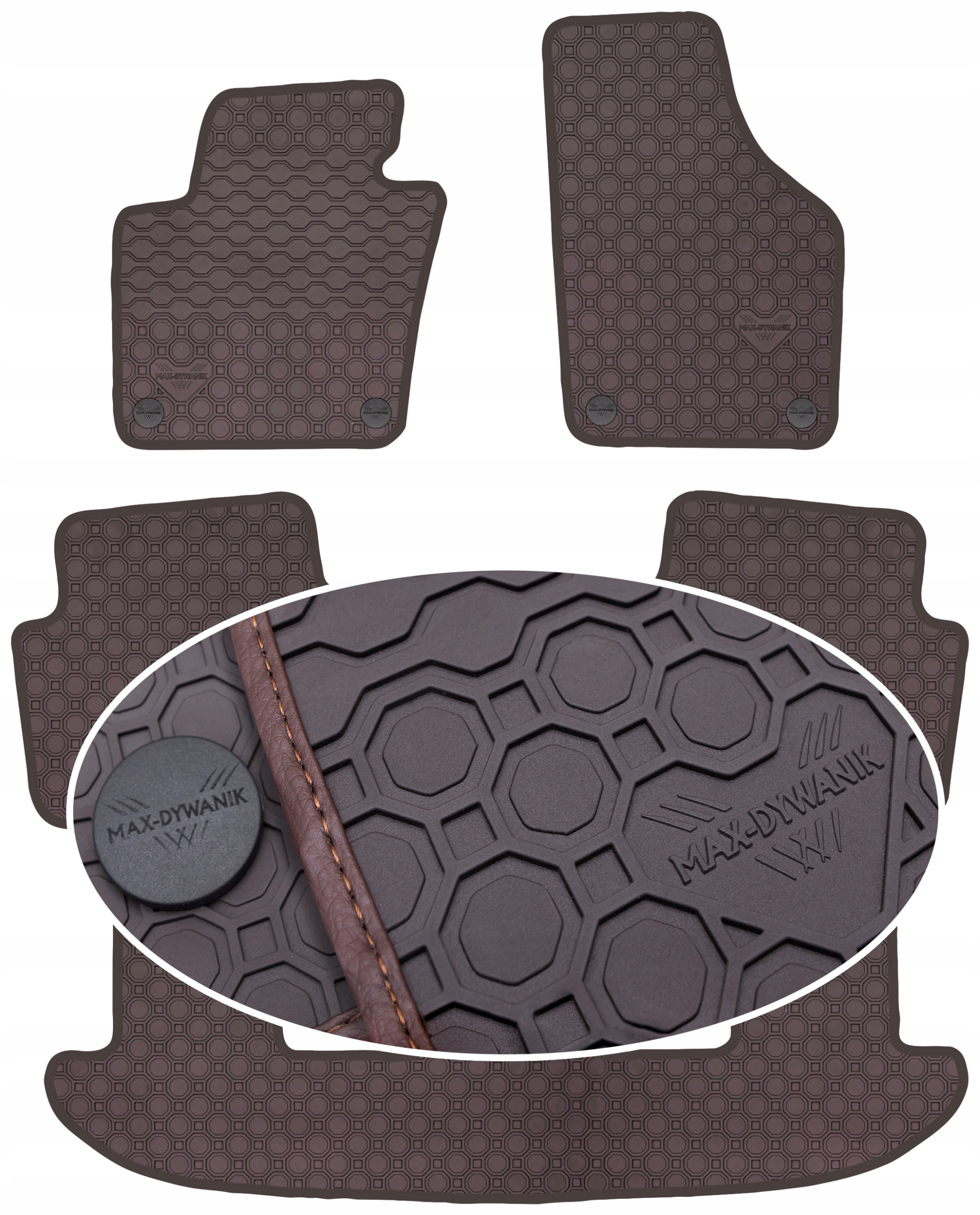 Vw Sharan II 7os 2010- Koberce Hnedé