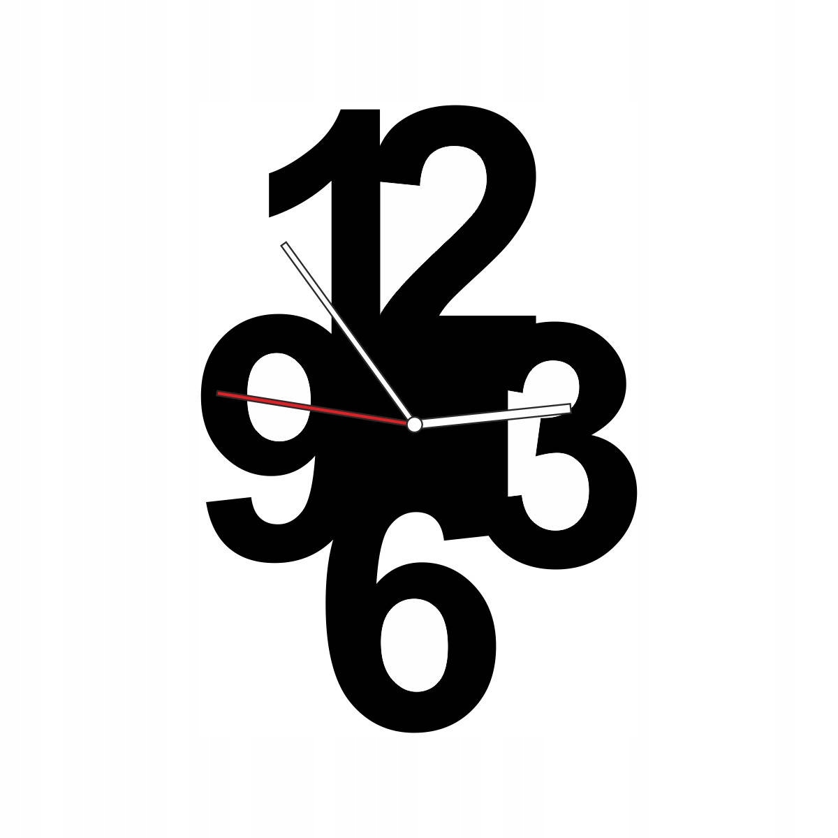 Kovové Hodiny 40 cm na zeď Černé Moderní