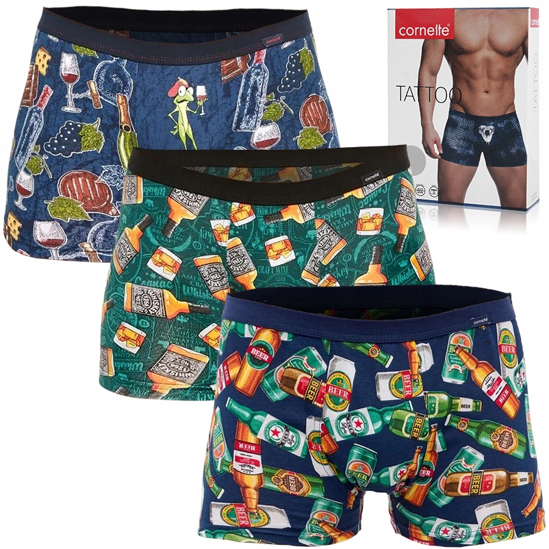 Cornette Pánské boxerky 280 Alkohole Bavlněné 3 kusy Velikost M