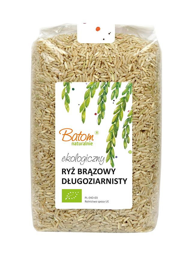 Levně 3x Batom Rýže hnědá dlouhozrnná Ekologická Bio 1 kg Batom