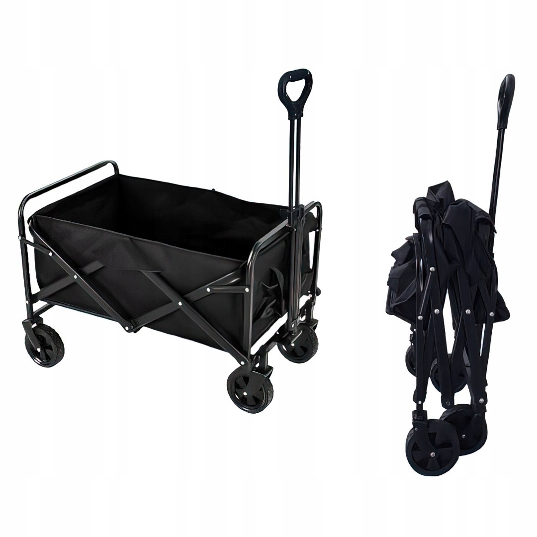 Prepravný vozík Košík Skladací Kolieska 130 L Čierny Kraft&Dele