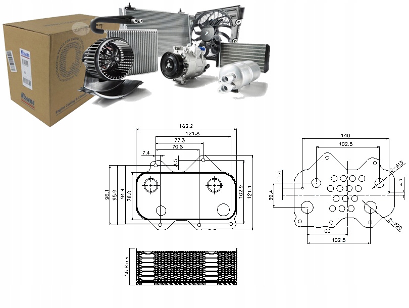 NISSENS CHŁODNICA OLEJU