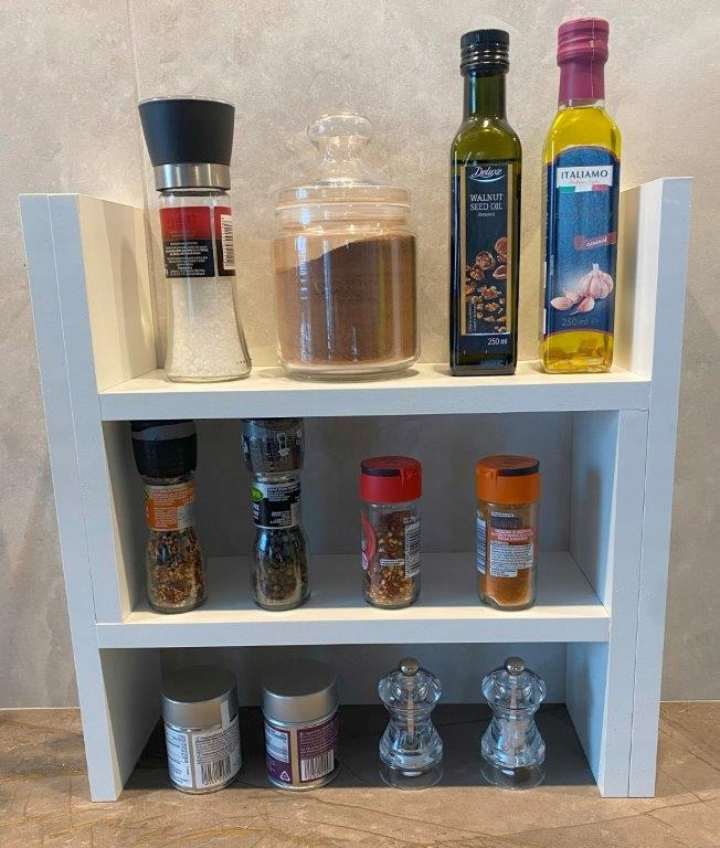 DUŻA PÓŁKA NA BLAT REGAŁ KUCHENNY ROZSUWANA OSAKA BIAŁA Kod producenta CS9023