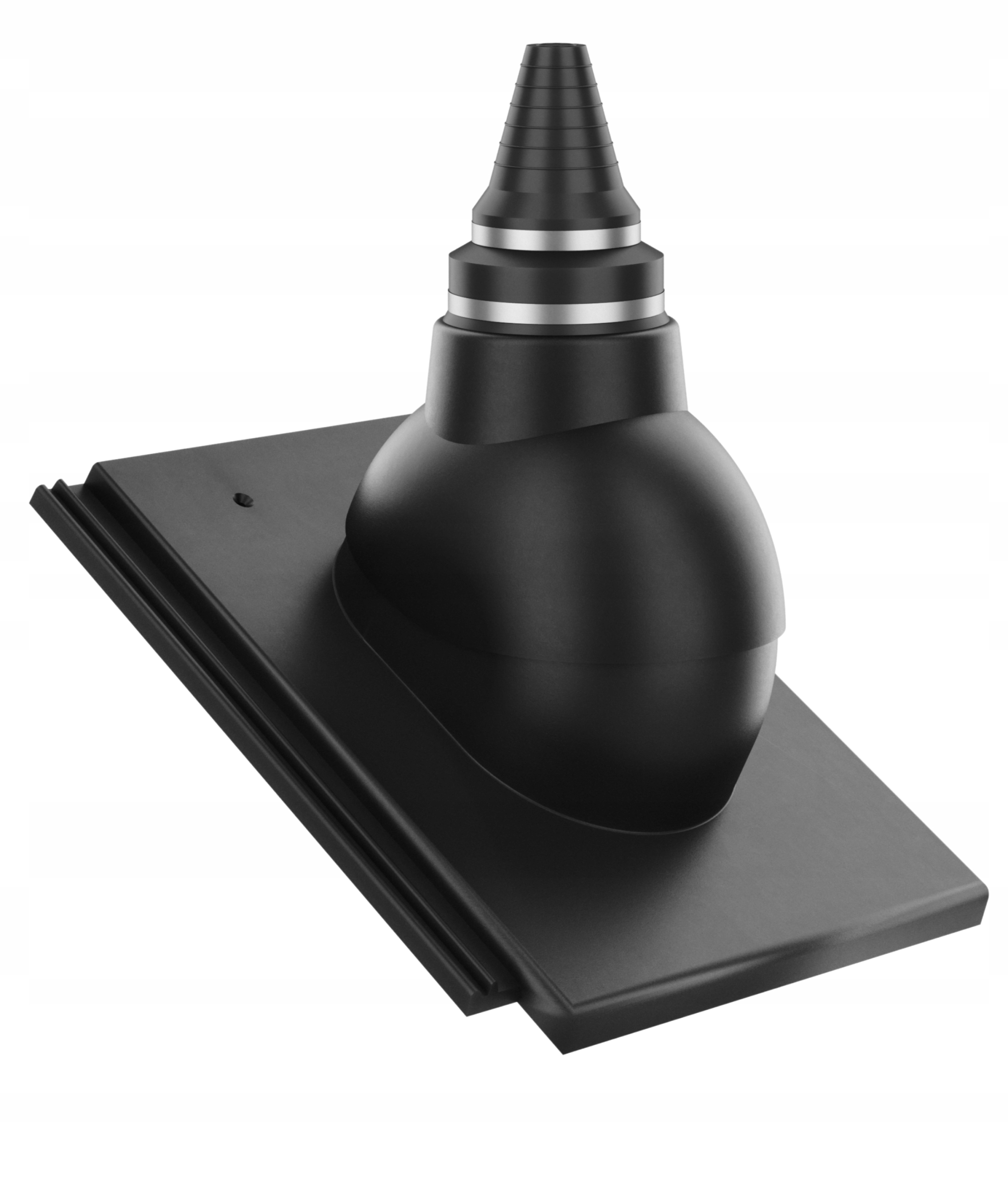 Anténní průchod pro vzduchotěsné střechy Braas Teviva Černý