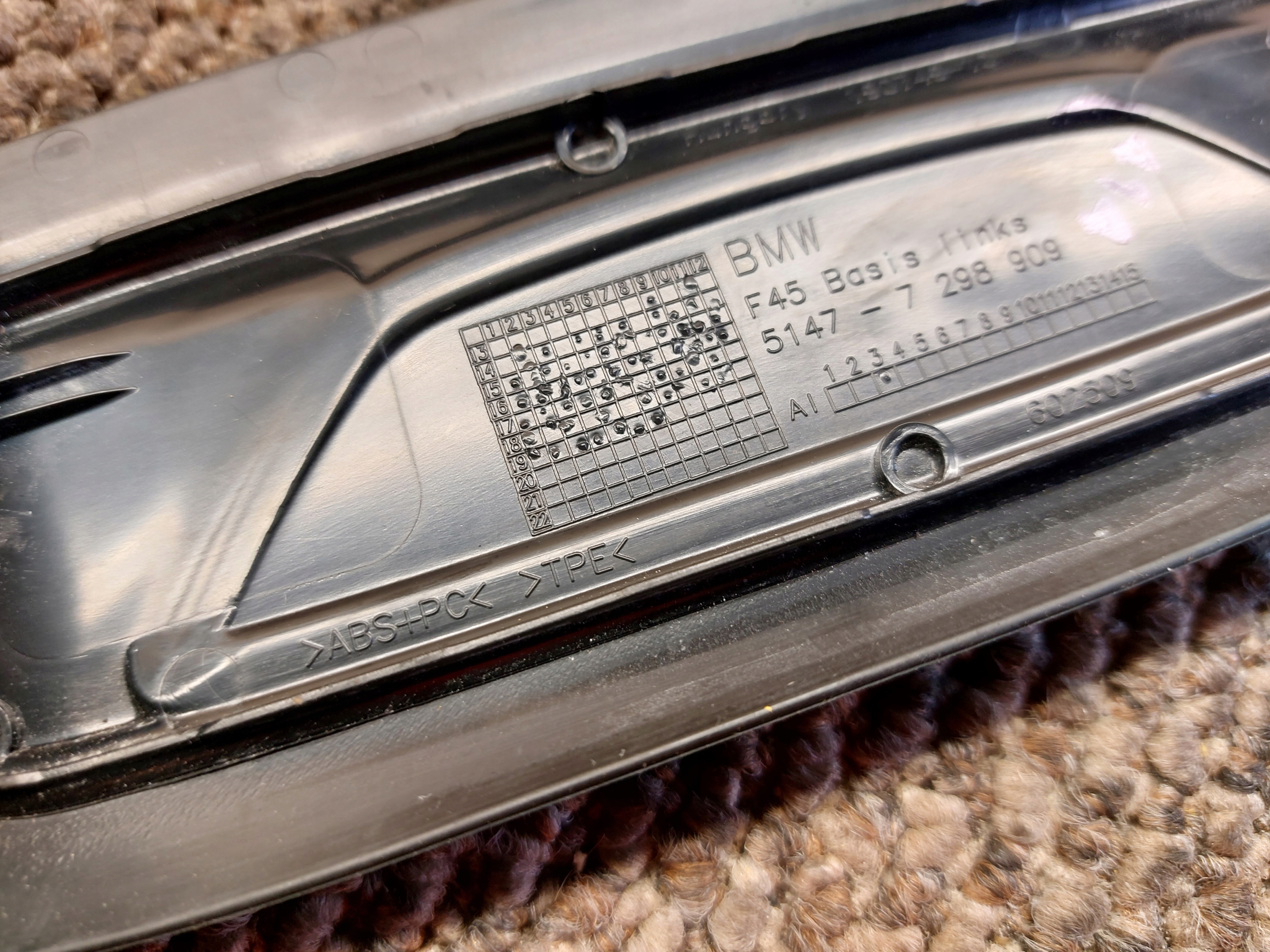mouldings threshold BMW 2 F45 m-packet 19r