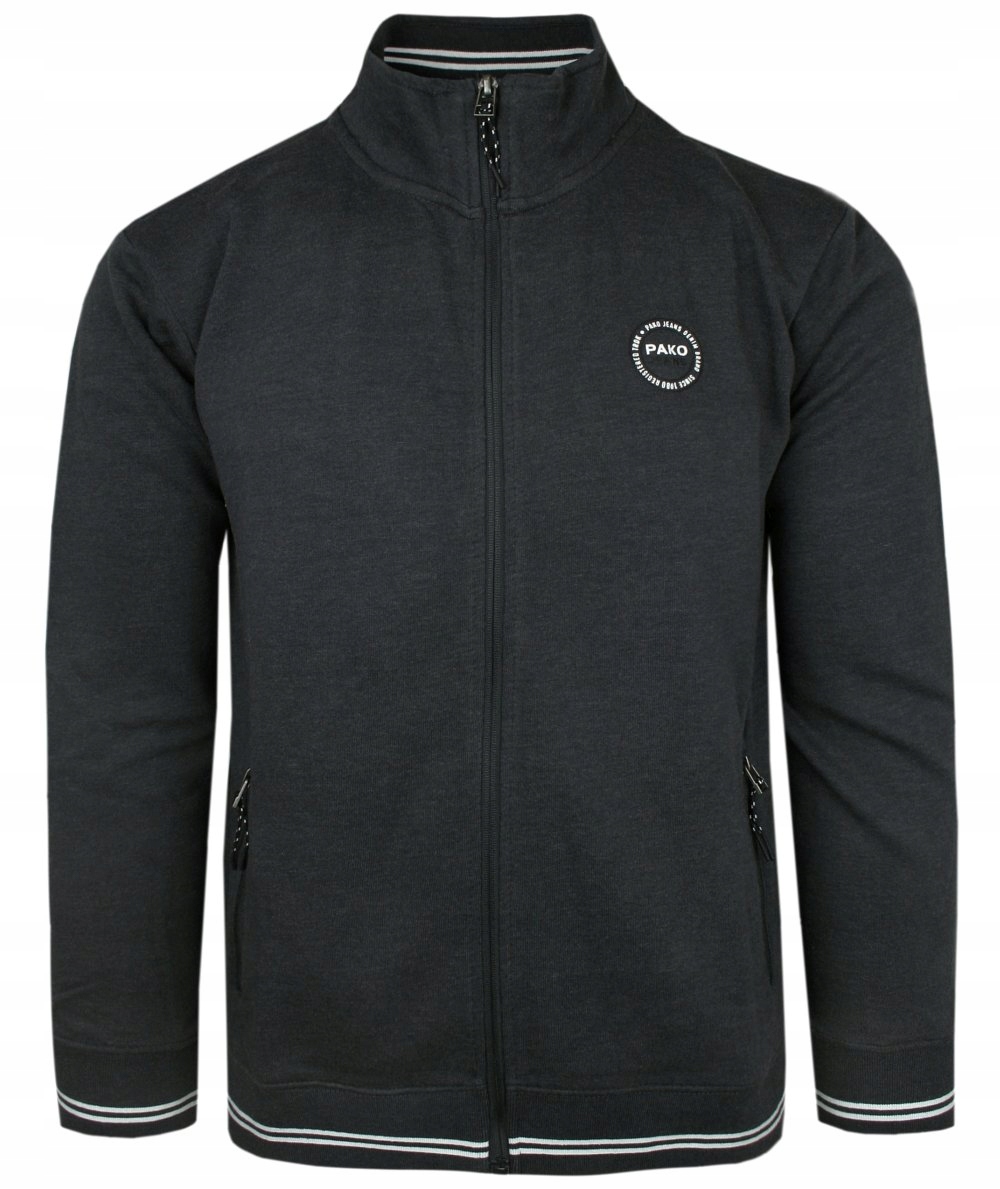 Klasická Pánská Mikina na zip – Pako Jeans – vysoký výstřih – grafitová – velikost M