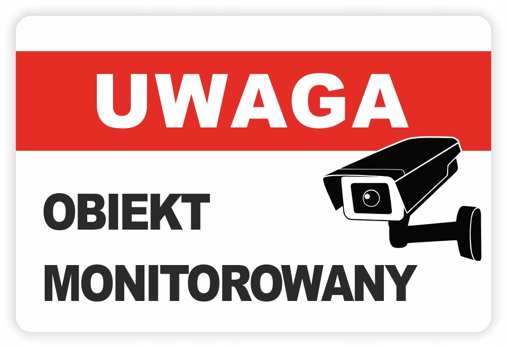 

Naklejka informacyjna Obiekt Monitorowany 30x20 cm