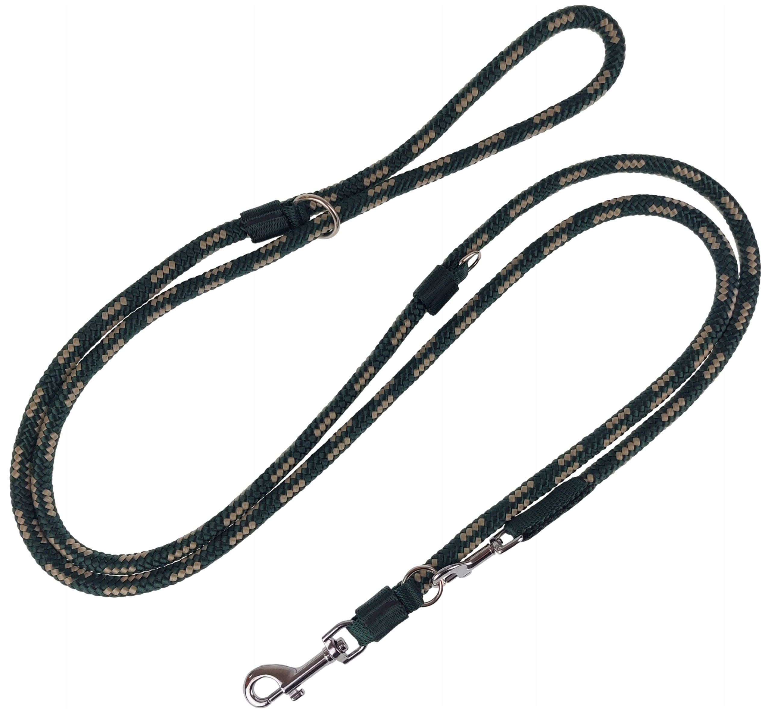 Levně Vodítko pro středního psa Nastavitelná šňůra 2,5 m/1,0 cm Champion Zelená