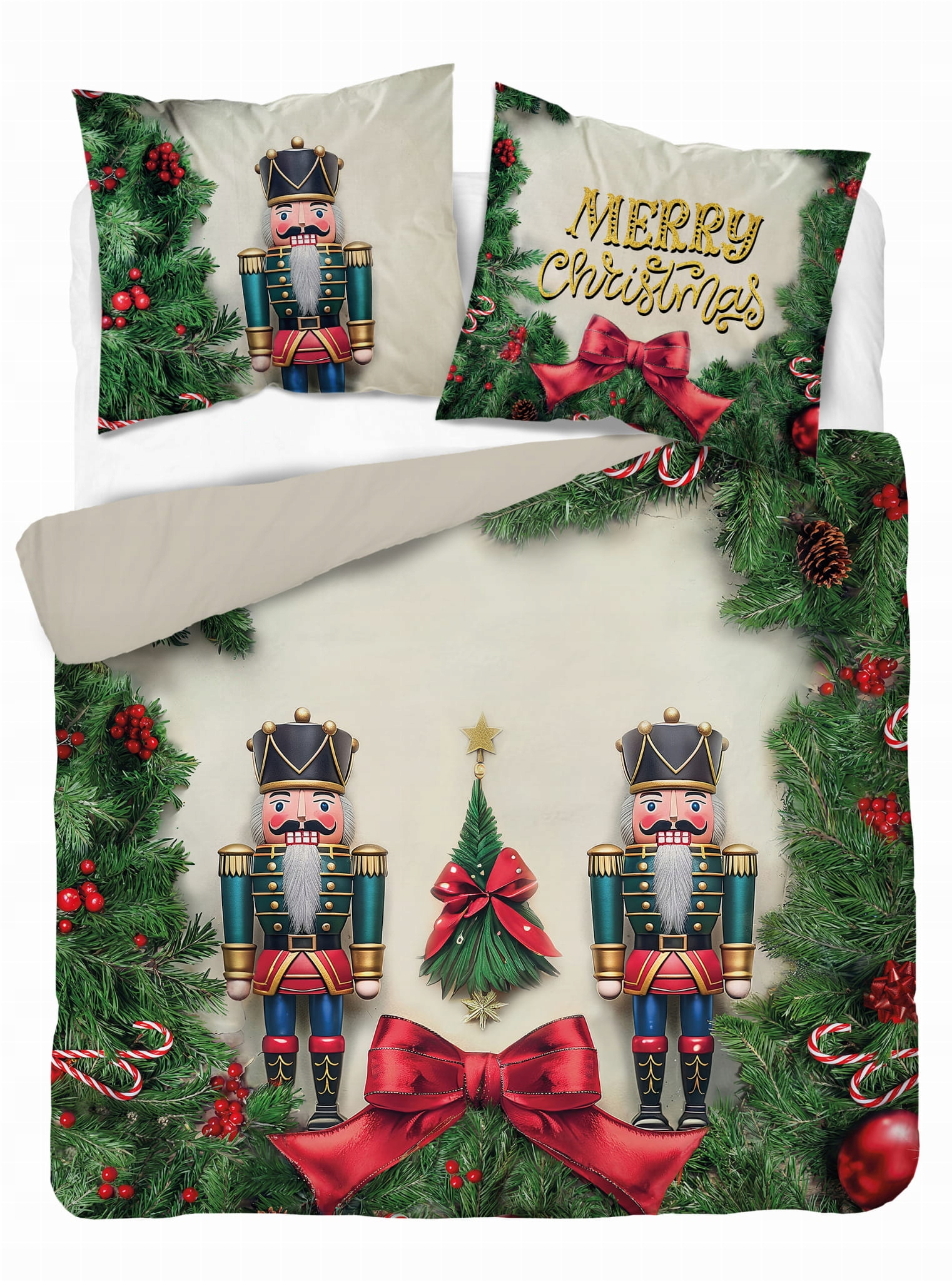 Povlečení 220x200 Vánoční Vzor Merry Christmas