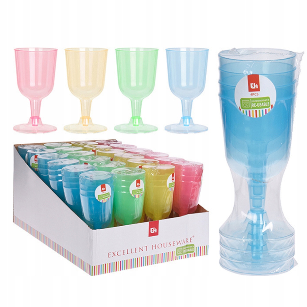 

Plastikowe kieliszki do wina 4 szt. 160ml