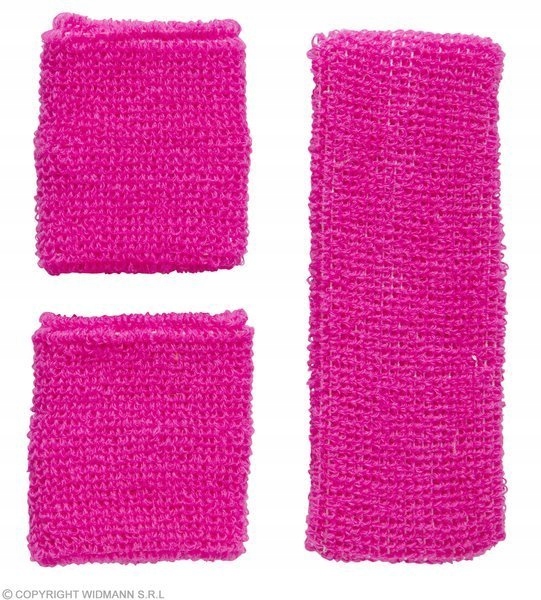 

Zestaw Ściągaczy Opasek Opaski Neonowe Lata 80 Róż