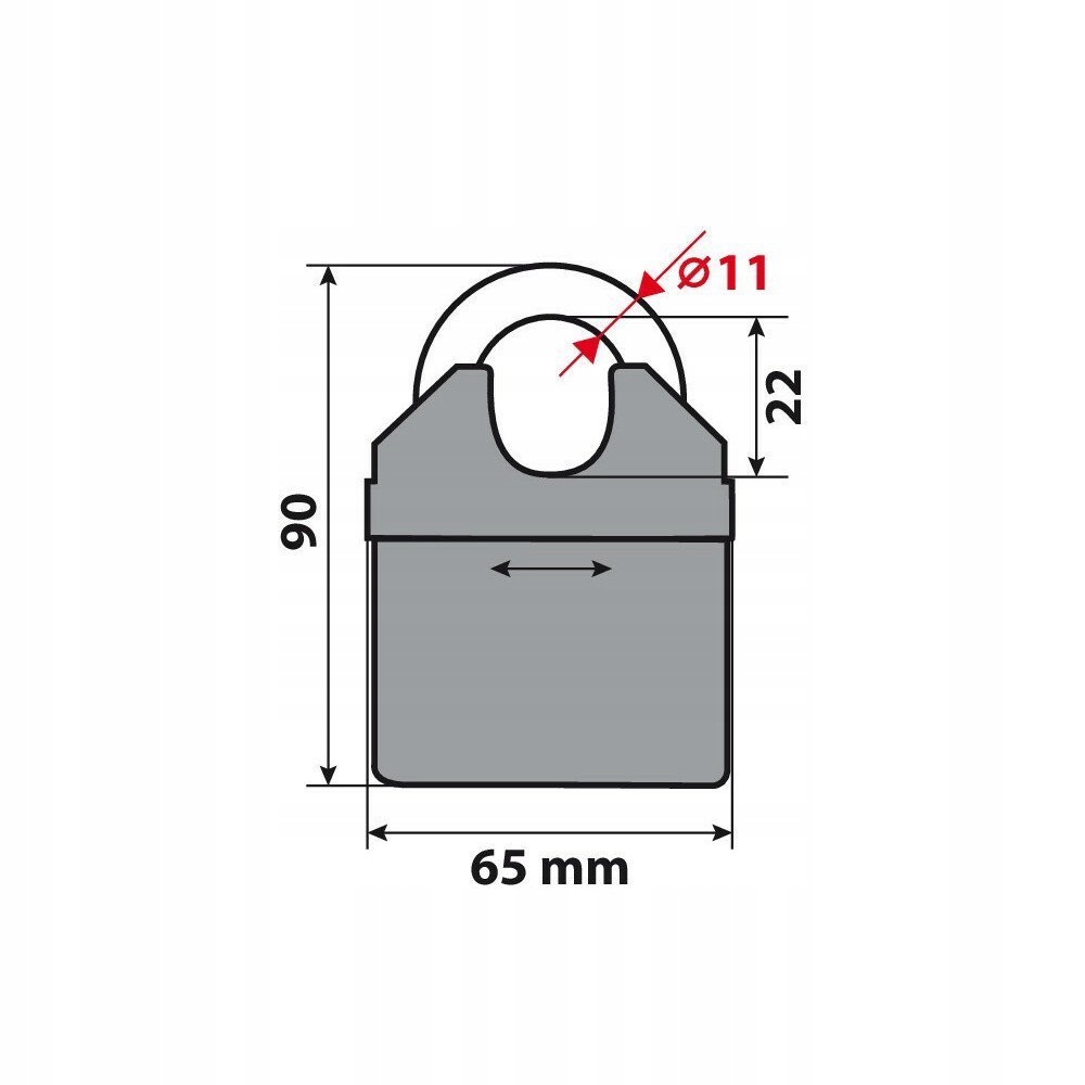 8MM SAFETY CHAIN WITH PADLOCK 200CM LAMP