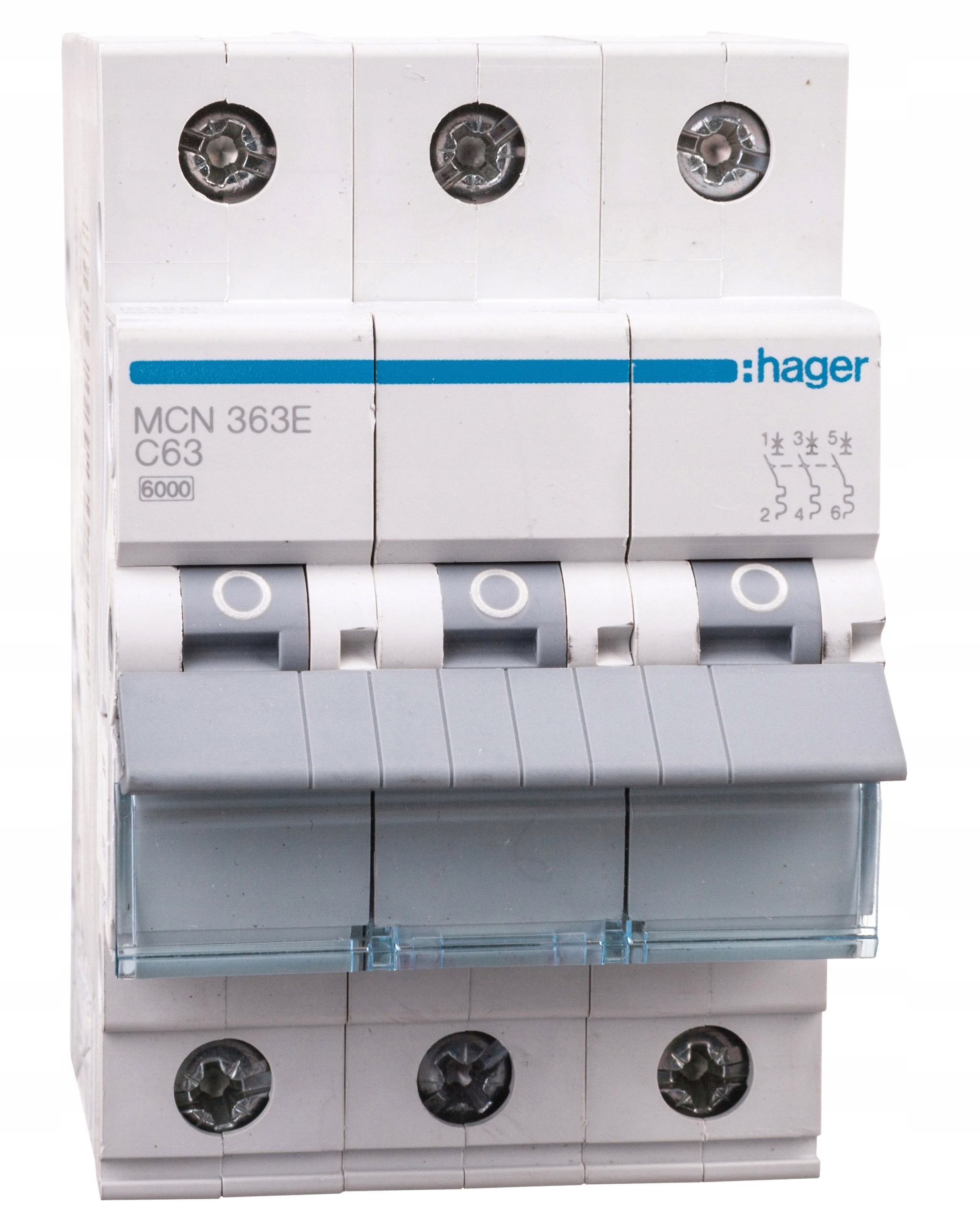 Nadproudový spínač 6kA C 3-pólový 63A MCN363E