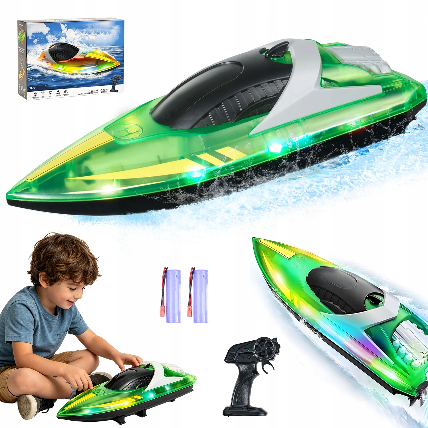 Motorówka Łódź Zdalnie Sterowana Speed Boat 15km/h Na Pilot Łódka
