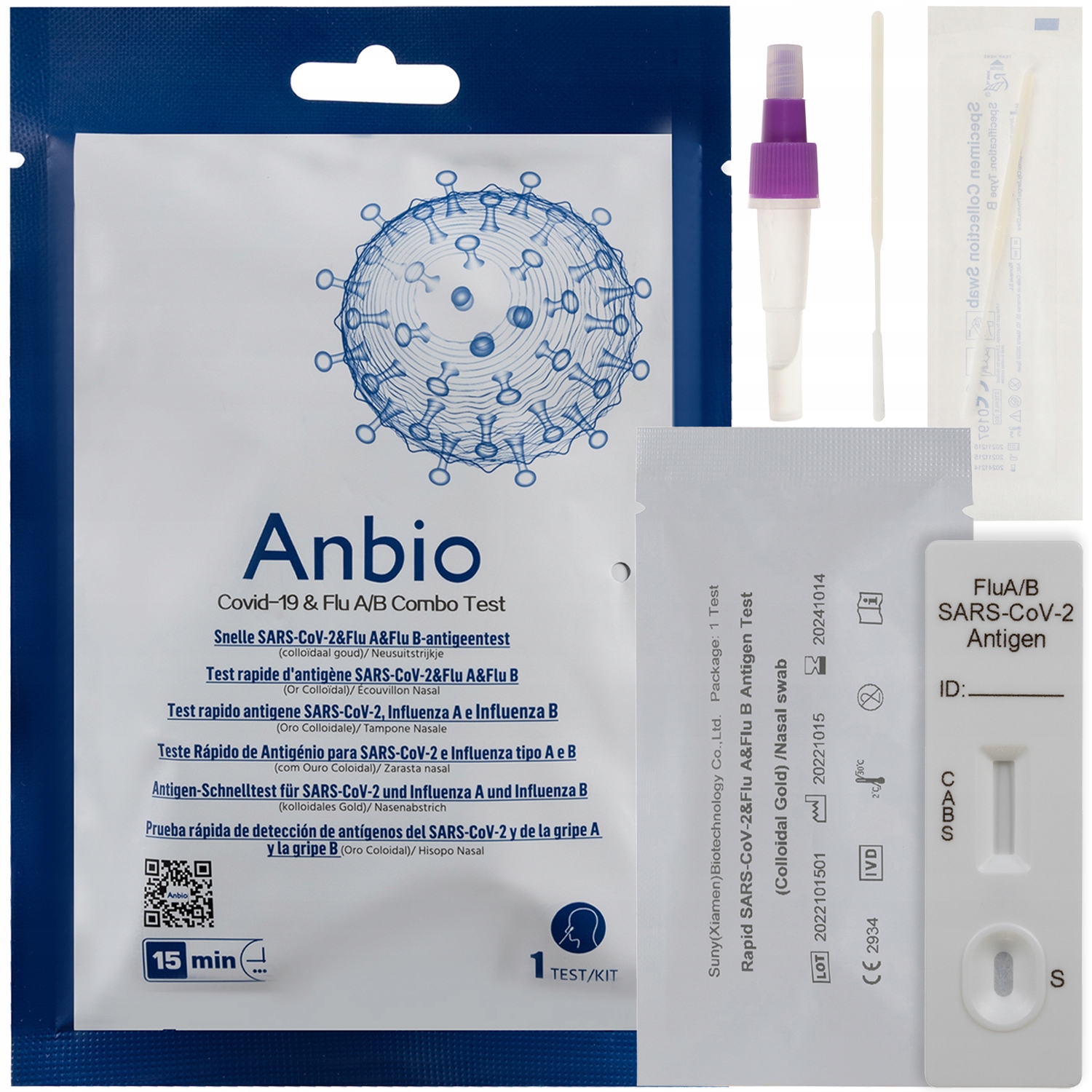 

Test Antygenowy Wymazowy COVID-19 Grypa A+b Combo