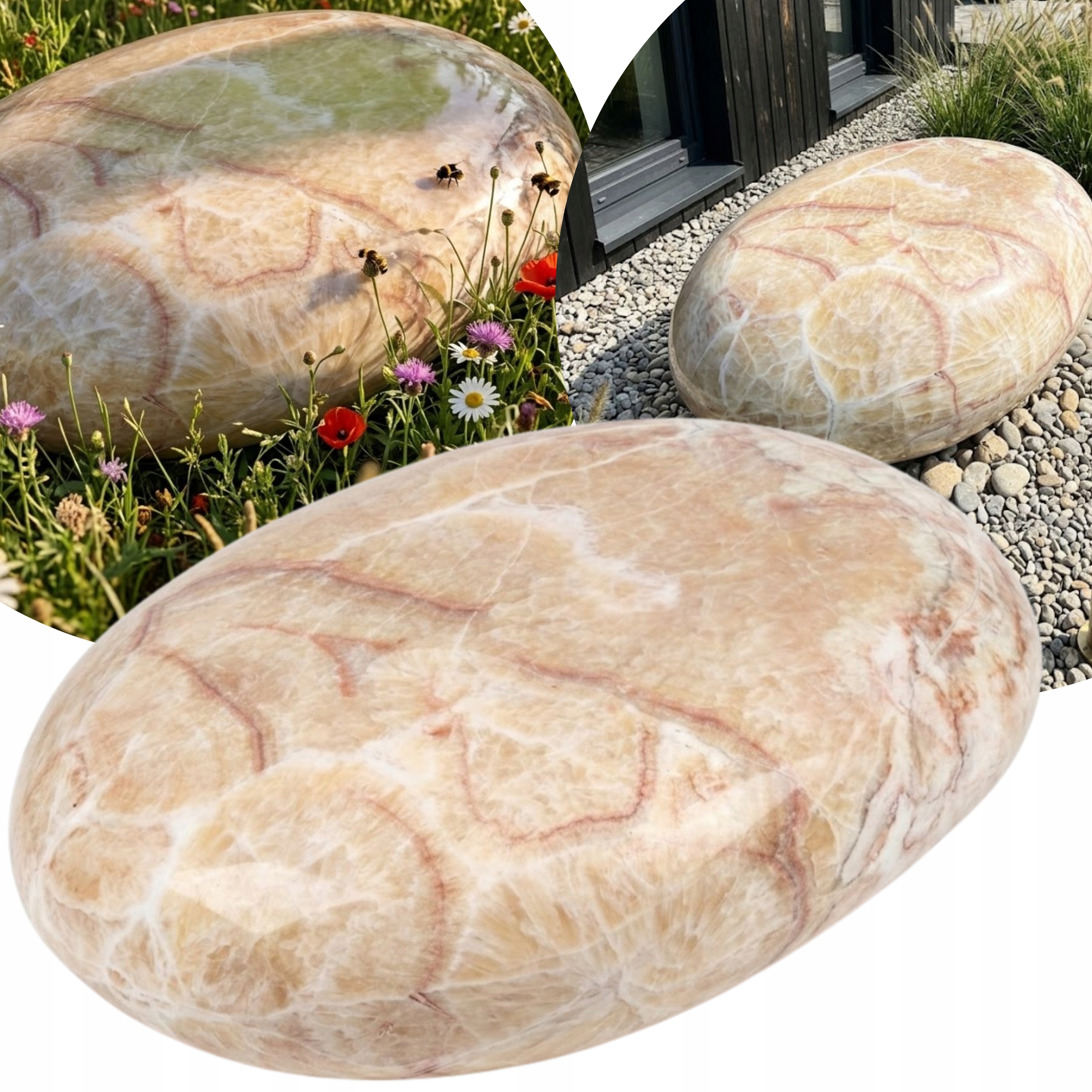 Otoczak Onyx Wielkoformatowy kamień ogrodowy dekoracyjny L100–110 cm