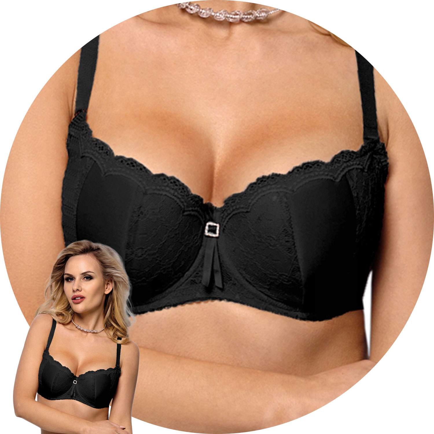 Podprsenka Vena VB-118 Black 95D balkonetka