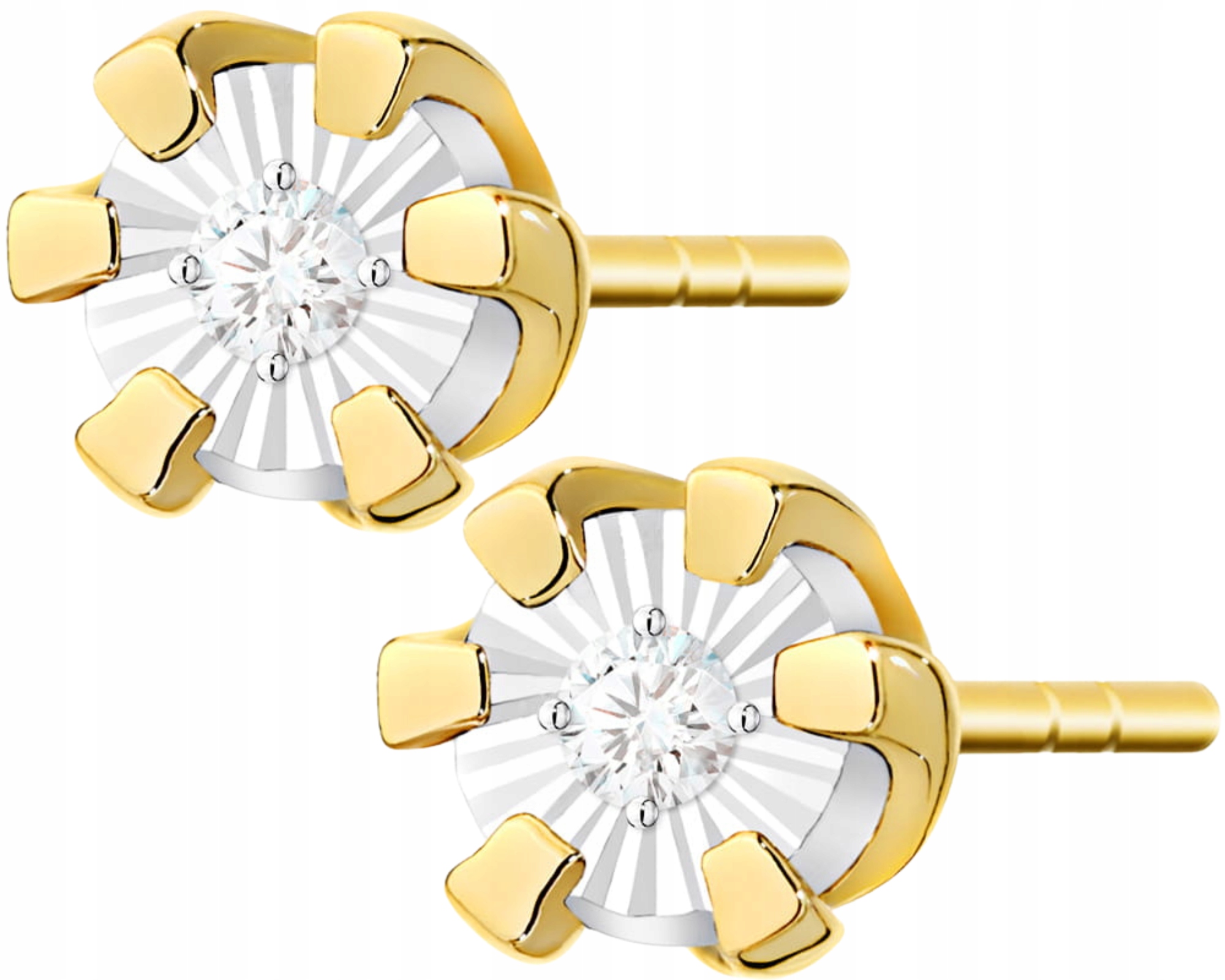 Zlaté náušnice s brilianty puzetky pecky diamanty