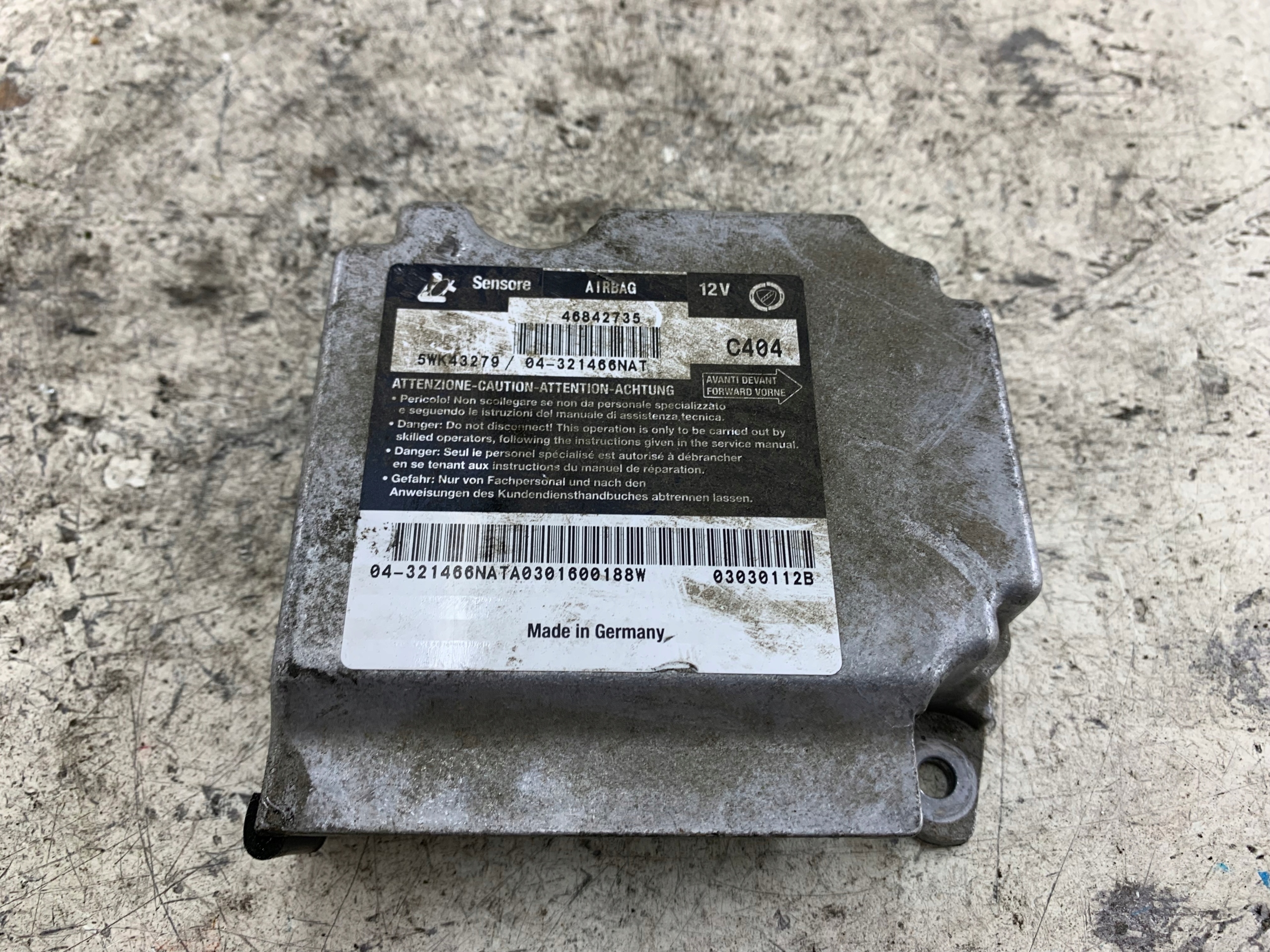LANCIA LYBRA SENSOR module airbag 46842735