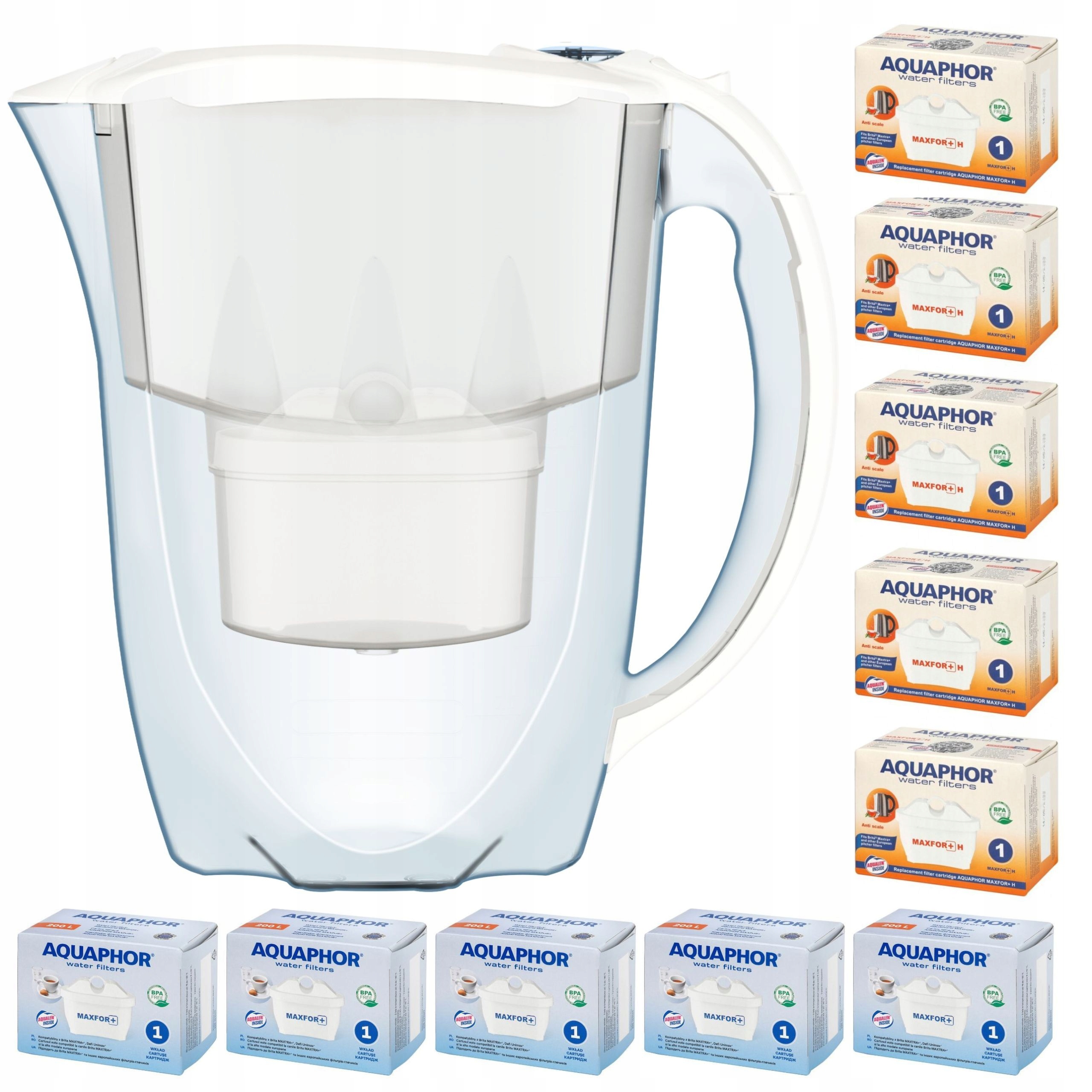 Filtrační konvice Aquaphor Amethyst 2,8 l 10 náplní (5 5H), bílá