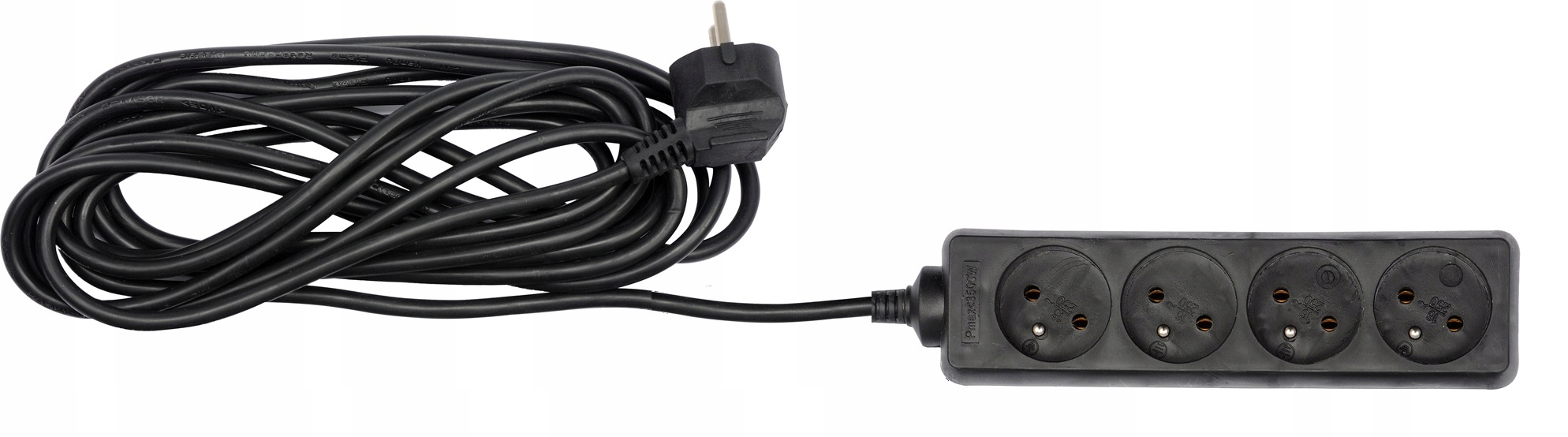 PRZEDŁUŻACZ ELEKTR. 4G Z/U  3M /CZARNY/