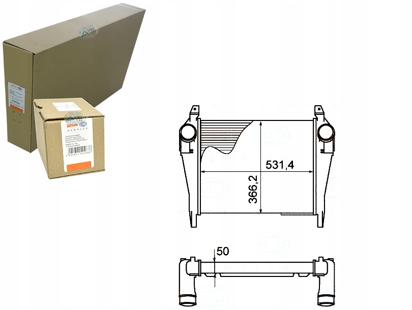 BEHR HELLA INTERCOOLER BEHR HELLA 504028468 407008