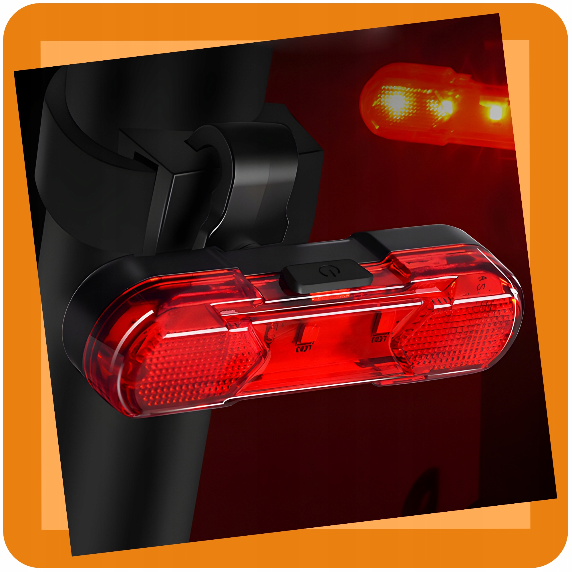 LAMPKA ROWEROWA LED NA ROWER KIEROWNICĘ MOCNA AKUMULATOROWA USB + TYŁ TYLNA Zasilanie akumulator