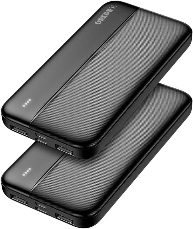 Powerbanka Univerzální Kompaktní Powerbanka 2 ks 10000 mAh černá barva