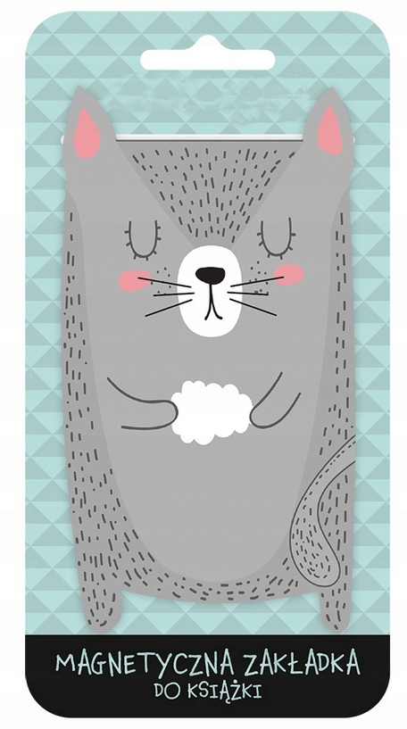 669122 ZAKŁADKA DO KSIĄŻKI MAGNETYCZNA KOT SZARY