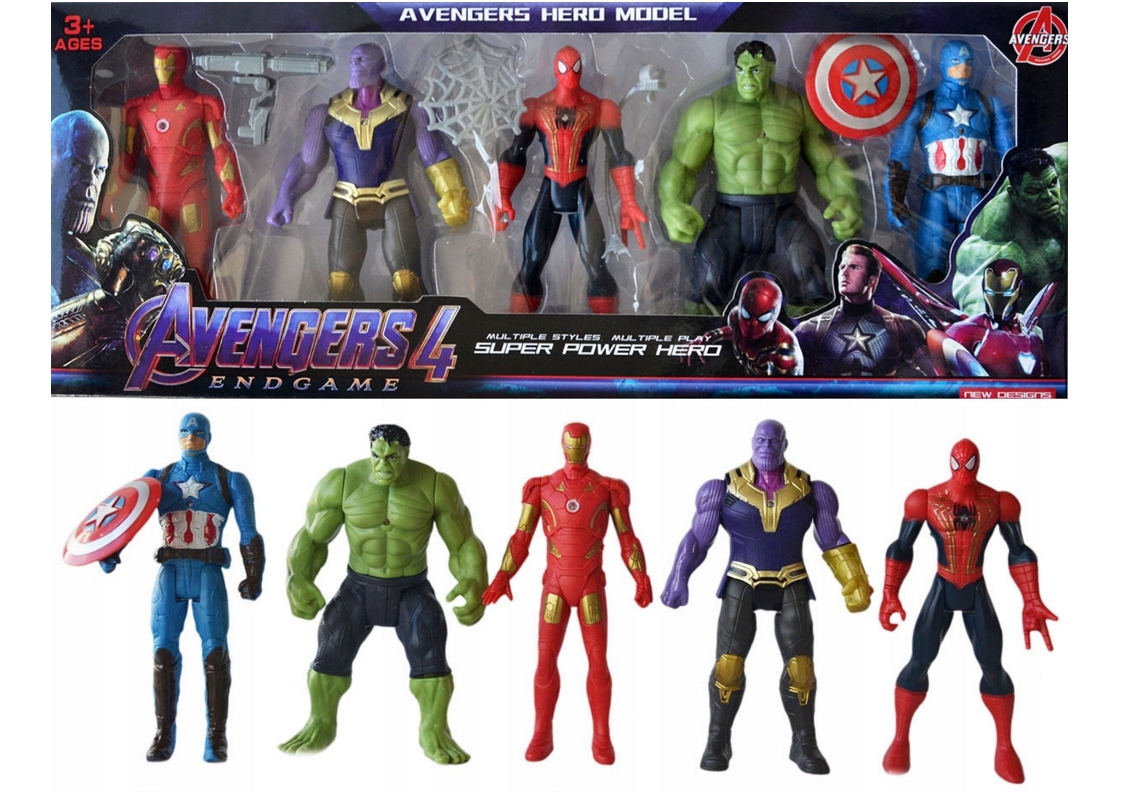 

Avengers Zestaw 5 Figurek Hulk Thanos Spiderman