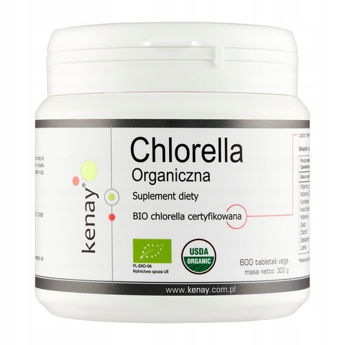 Kenay Chlorella Organiczna, tabletki, 600 szt.
