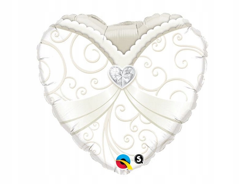 

Balon Serce Panna Młoda 18'' 46cm