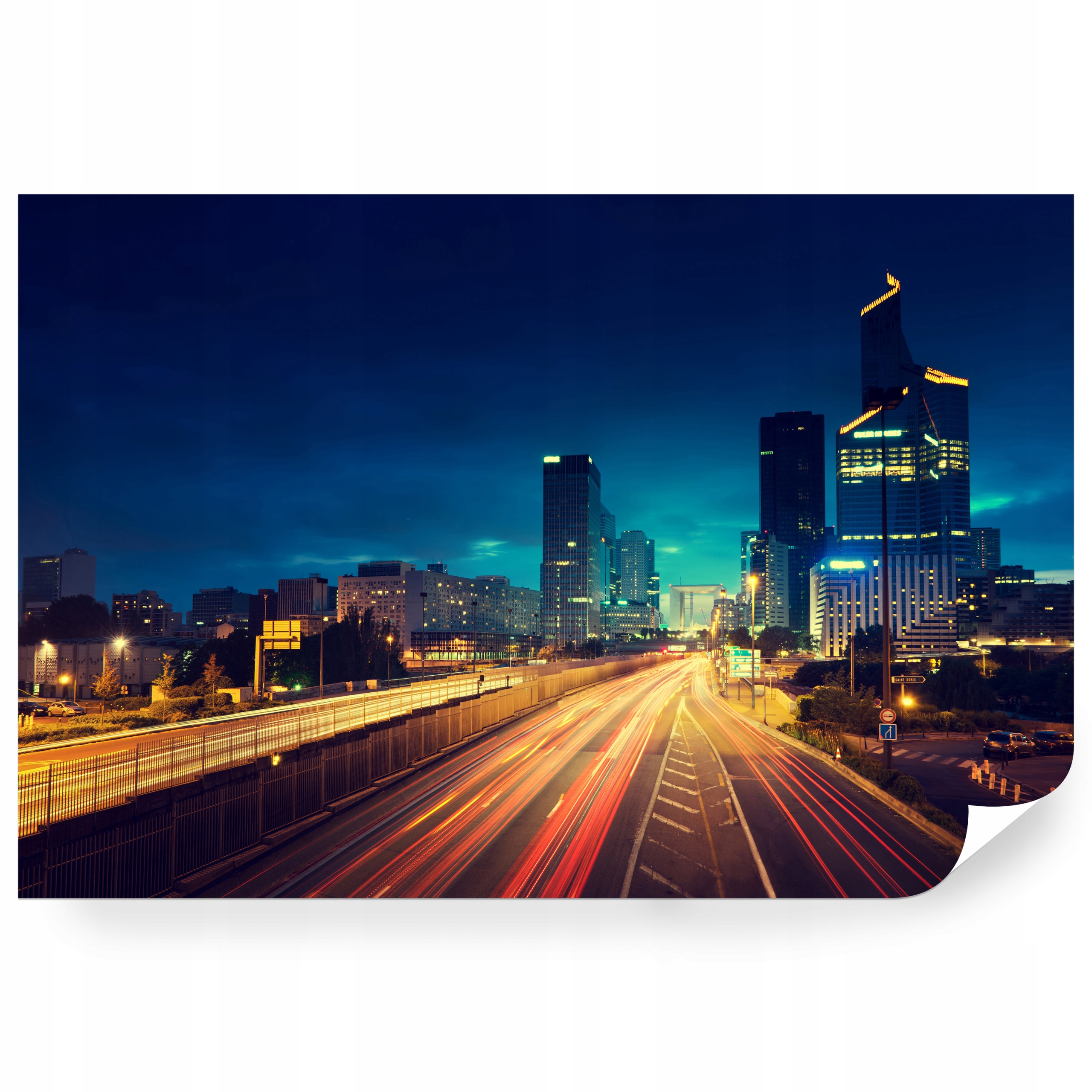 Fototapeta samolepicí Noční Panorama Paříže S Cestou 315 x 210 cm