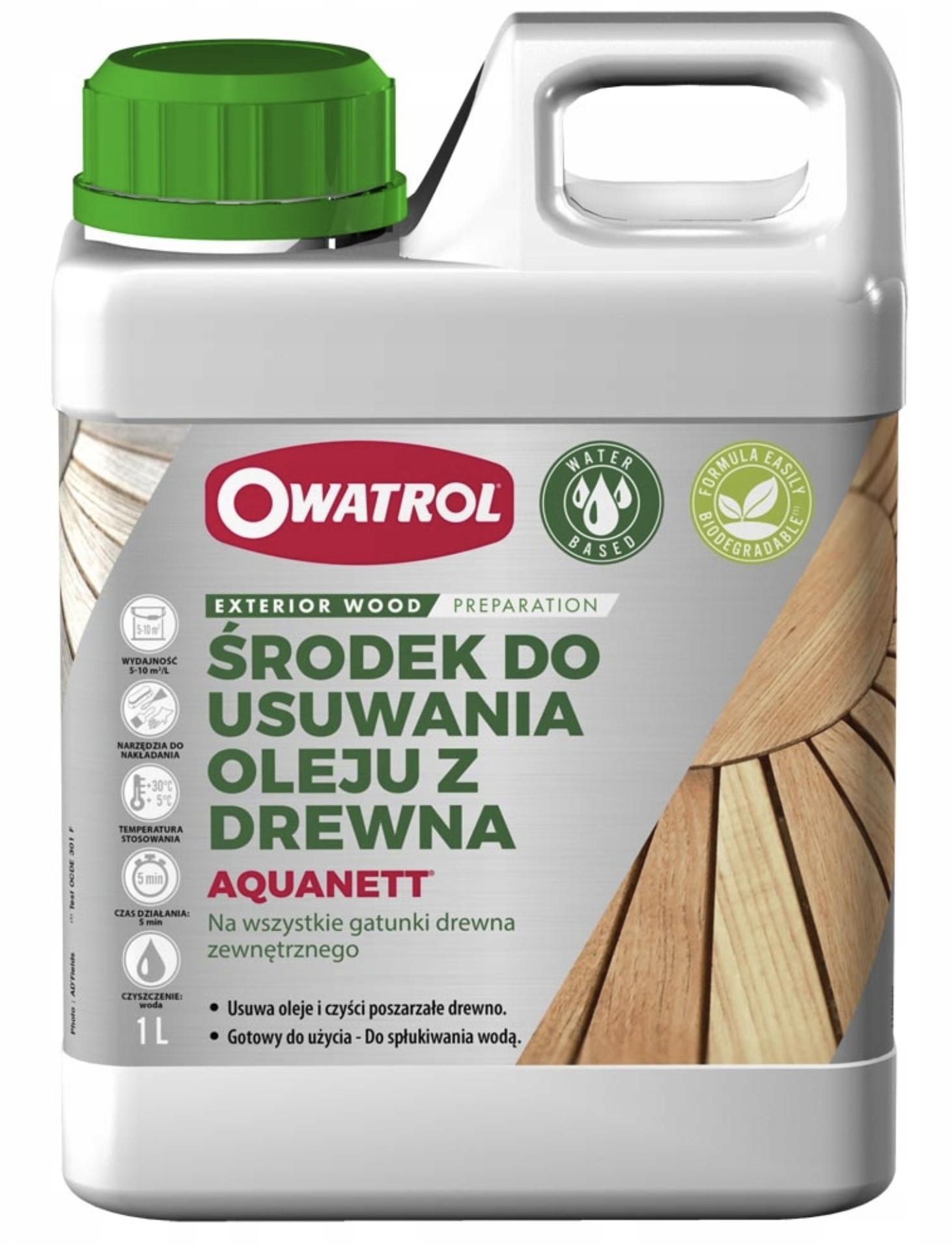Owatrol Aquanett 1L odstraňovač olejů ze dřeva