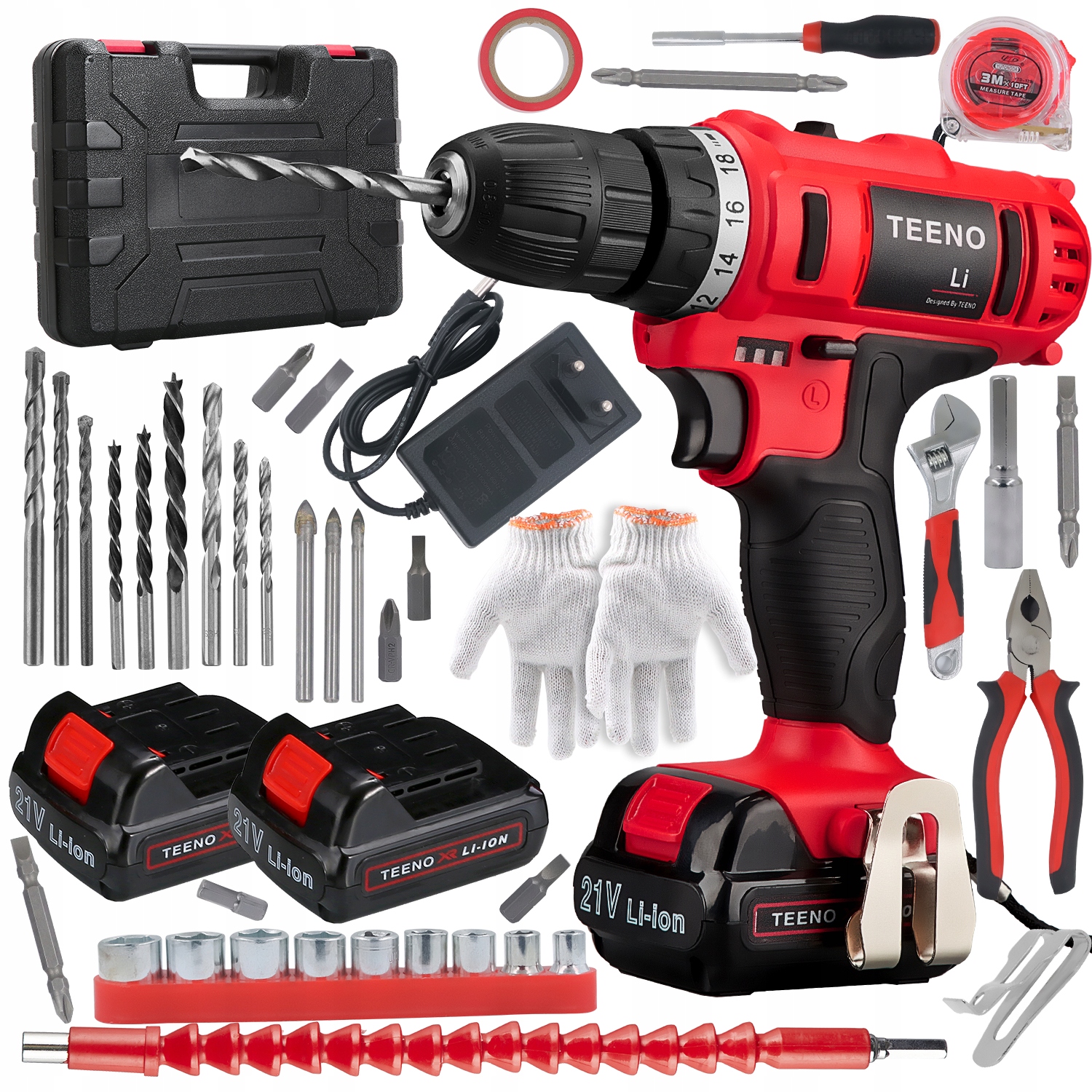 

Wiertarka-wkrętarka Akumulatorowa 21V Zestaw 2AKU