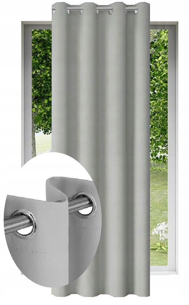 

Matowa zasłona na przelotkach 145x180cm duży Wybór