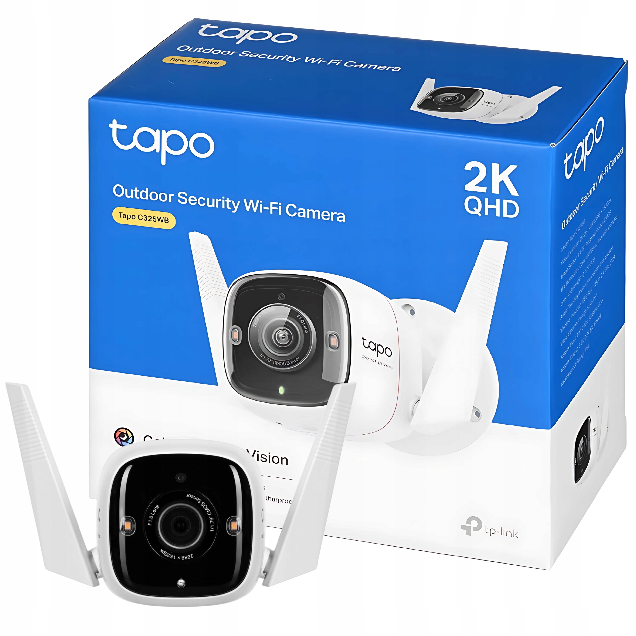 Kamera Ip Zewnętrzna Tp-link Tapo 2K IP66 WIFI4 Jakość Kolorowa Noc