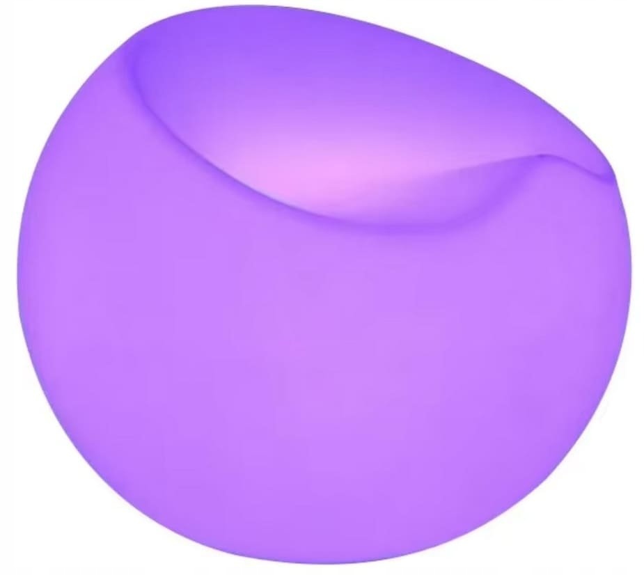 Podsvietené kreslo Led 16 farieb sedadlo 60 x 55 cm