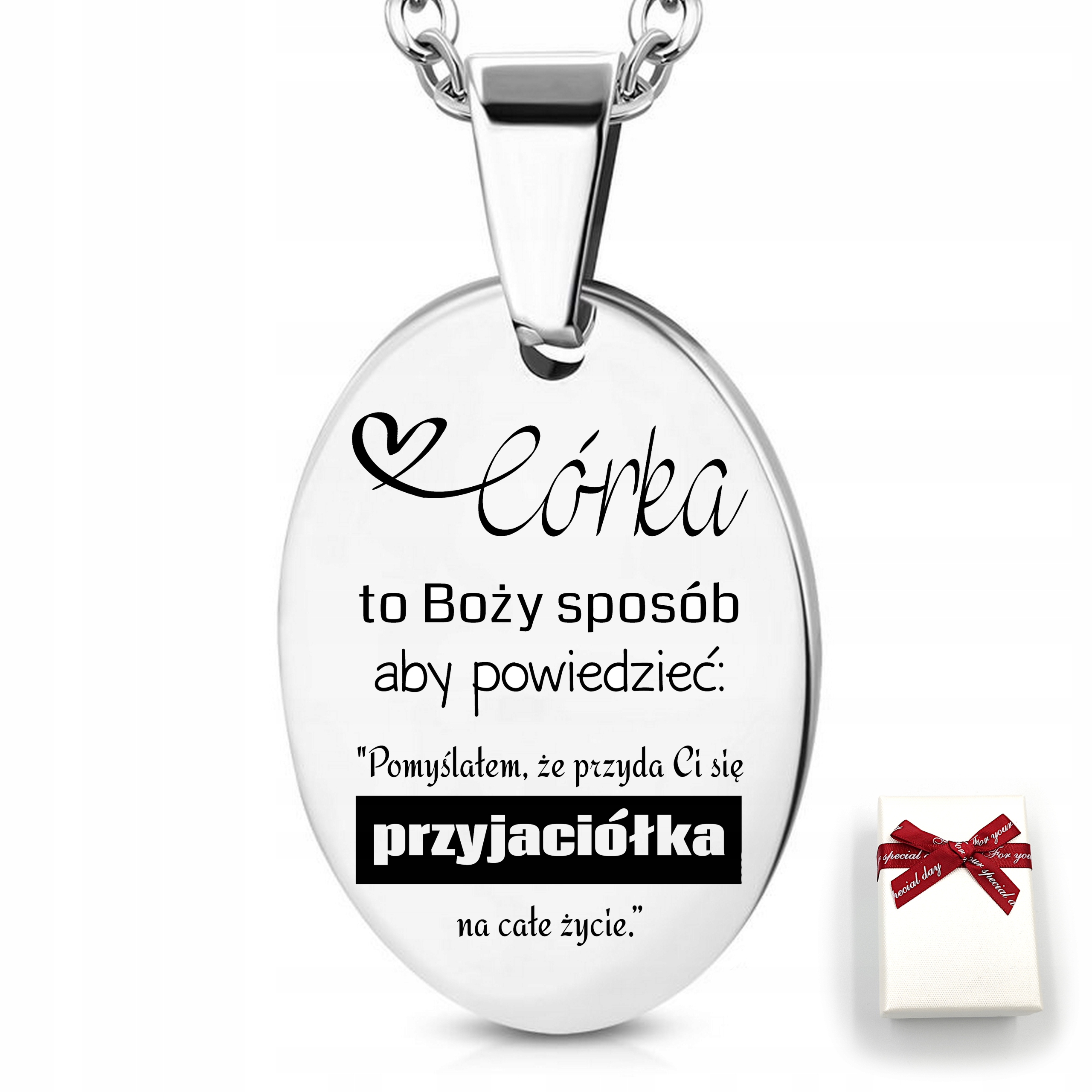 

Elegancki Okrągły Nieśmiertelnik Dla Córki Prezent