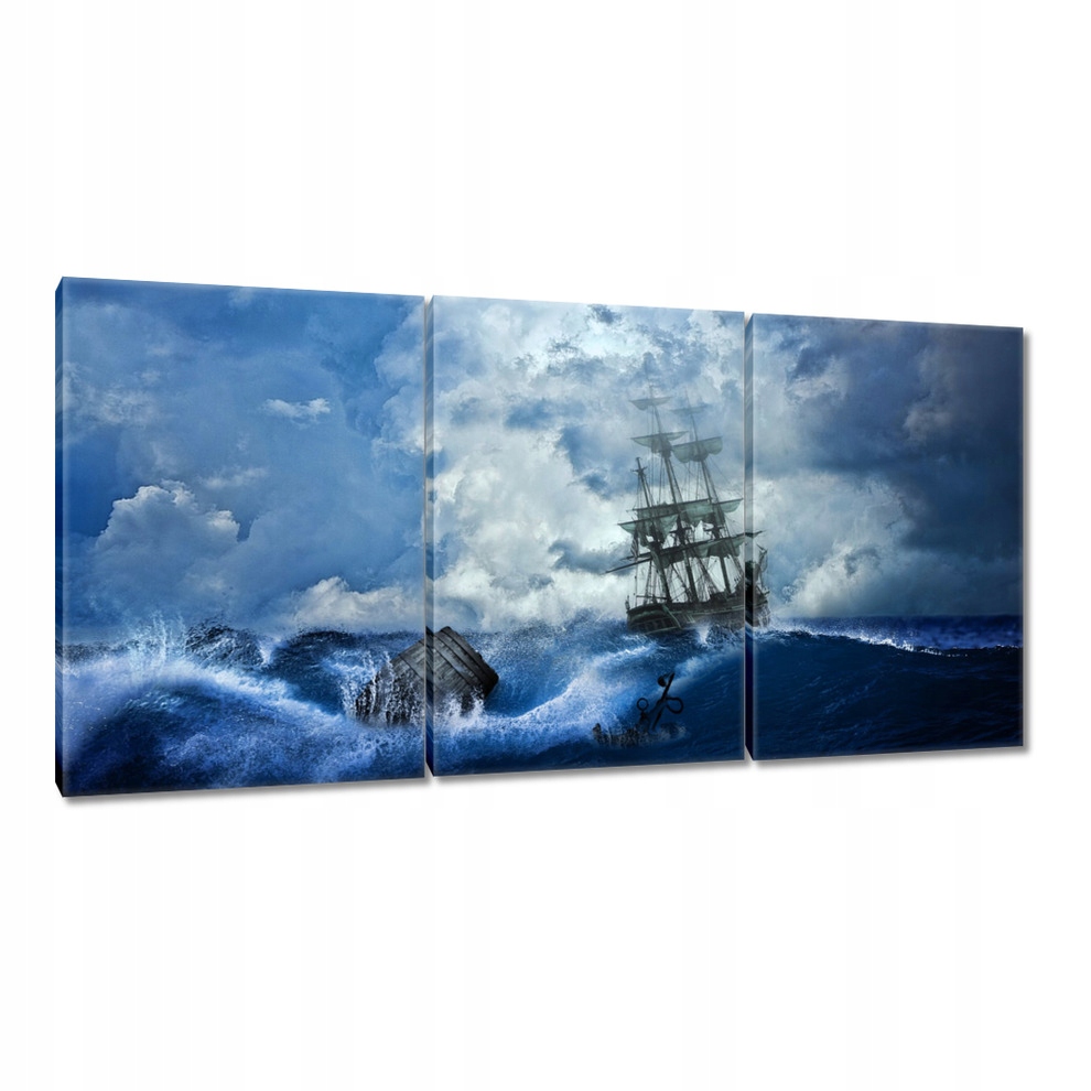 

Obrazy 120x60 Sztorm Morze Okręt Pejzaż