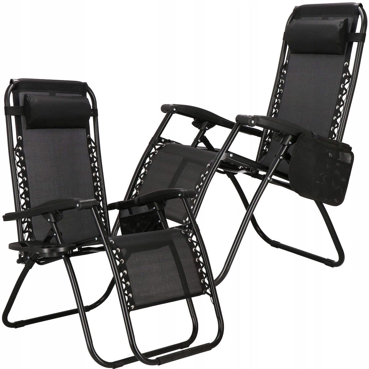 

Zestaw Leżak Ogrodowy Plażowy Fotel Składany 2szt